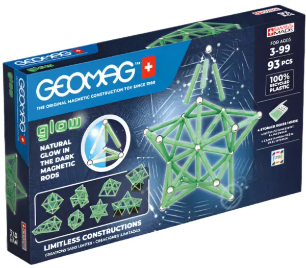 Constructor magnetic Geomag - Glow, 93 de piese