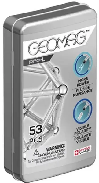 Constructor magnetic Geomag - Set de buzunar Pro-L, 53 piese