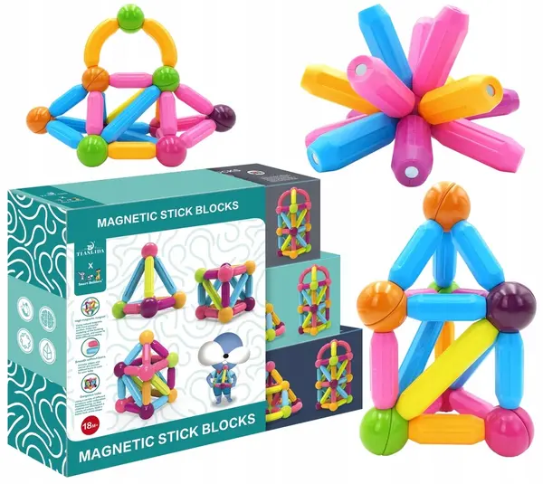 Constructor magnetic Woopie - 28 piese