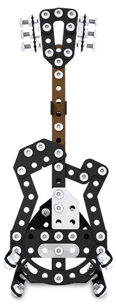 Constructor metalic MetalCraft - Mini chitară GL, neagră