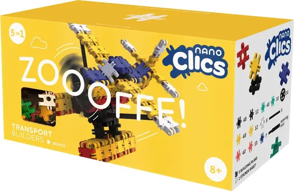 Constructor NanoClics - Transport, 250 piese