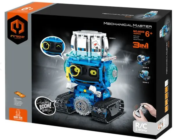 Constructor pentru copii 3 în 1 iM.Master - Robot inteligent de transformare, RC, 494 piese
