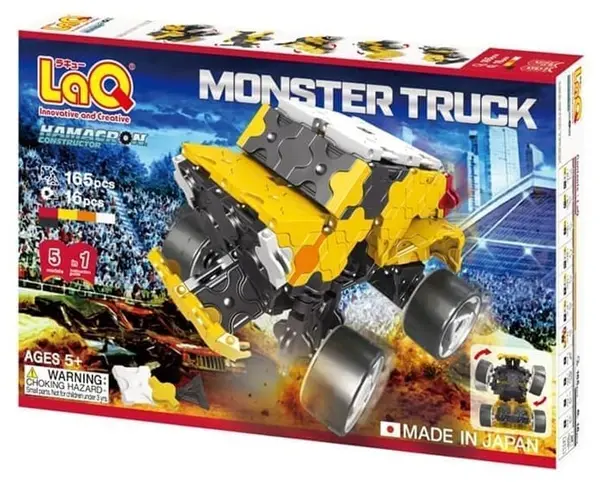 Constructor pentru copii 5 în 1 LaQ Hamacron - Monster Truck, 181 piese