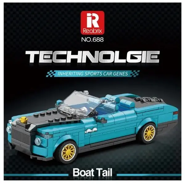 Constructor Reobrix Technologie - Rolls-Royce Tail Boat, 417 piese, albastru