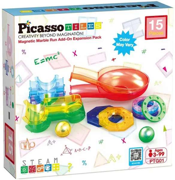 Constructor suplimentar Picasso Tiles - Pentru Roley magnetic, 15 piese