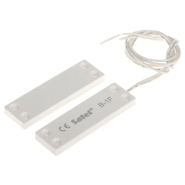 Contact magnetic lateral Satel B-1F, aparent, plat, alb