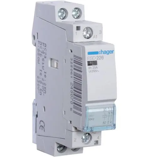 Contactor 25A, 2NI, 24V Hager ESD226