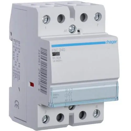 Contactor, 40A, 2ND, 230V Hager ESC240
