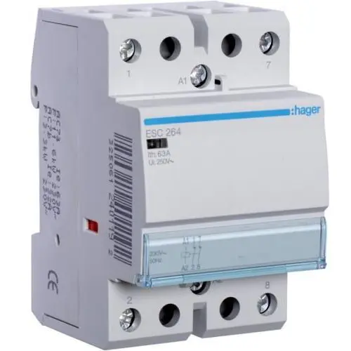 Contactor, 63A, 2NI, 230V Hager ESC264