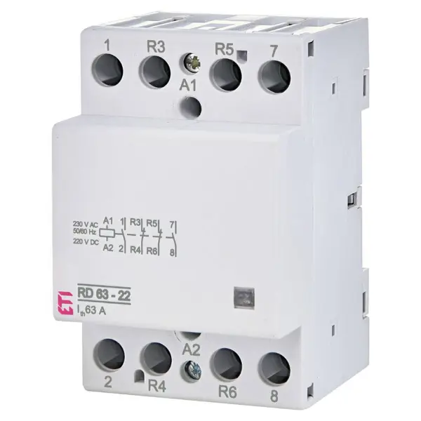 Contactor modular RD 63-22-230V AC DC - ETI 002464030