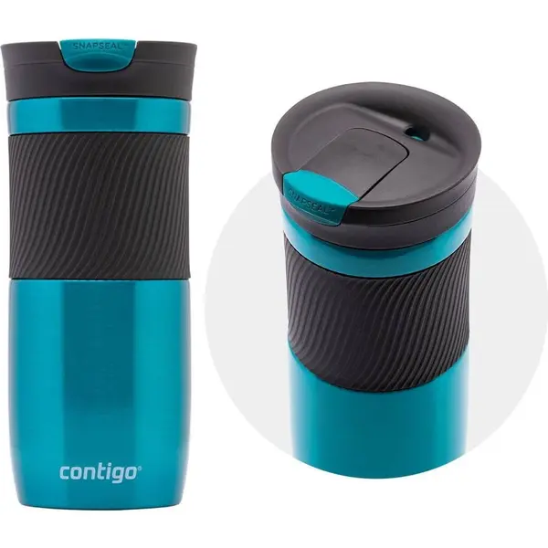 Contigo Cana termica 470 ml cu banda antiderapanta, Contigo Byron, Sistem inovator Snapseal
