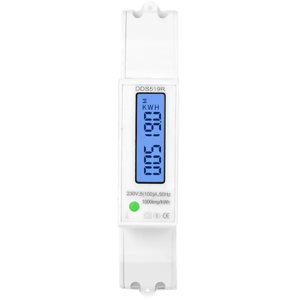Contor monofazat de energie electrica, Sinotimer, 230V AC 50Hz, 5(100)A, ecran digital LED iluminat, DDS519R