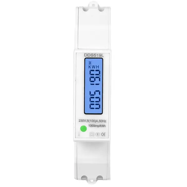 Contor monofazat de energie electrica, Sinotimer, 230V AC 50Hz, 5(100)A, ecran digital LED iluminat, DDS519L