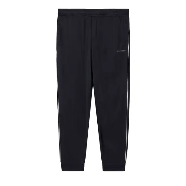 Contrast piping jogger pants black S