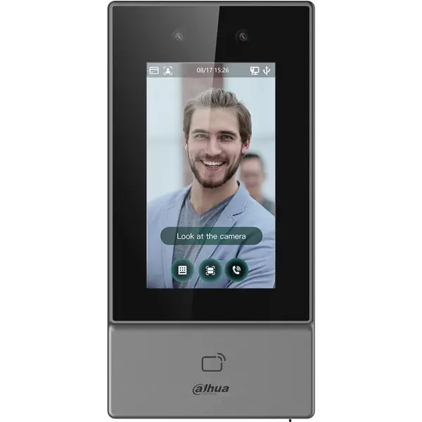 Control acces Wifi cu recunoastere faciala standalone Dahua ASI6213S-PW, IC Card, parola, PoE, IP65