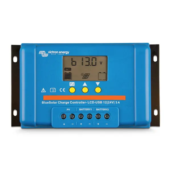Controler solar de incarcare Victron BlueSolar PWM 12 24V-5A 12V 5A, USB, LCD