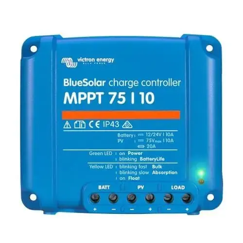 Controler solar MPPT Victron BlueSolar 75 10, 10A pentru sisteme solare compacte 12V si 24V