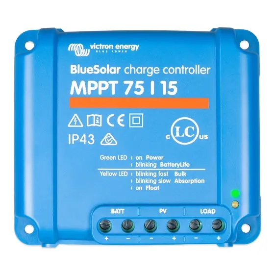 Controler solar MPPT Victron BlueSolar 75 15, 15A pentru sisteme solare 12V si 24V