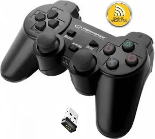 Controller Esperanza Gladiator EGG108K, Wireless, PC/PS3 (Negru)