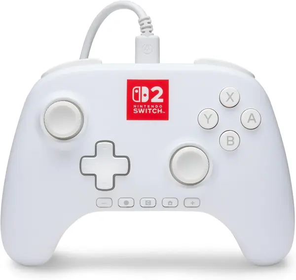 Controlor PowerA - Advantage, cu fir, with Lumectra, alb (Nintendo Switch 2)