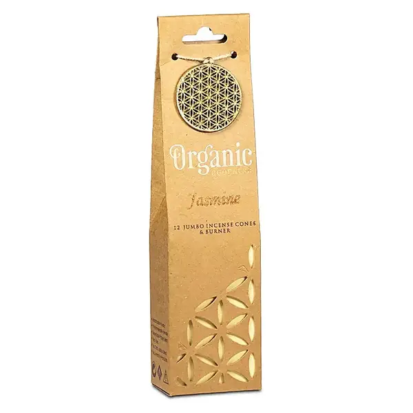 Conuri parfumate Organic Goodness | Jasmine | L + suport ceramic