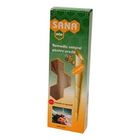 Conuri urechi copii Sana – Remediu natural pentru curatarea urechilor, 2 bucati