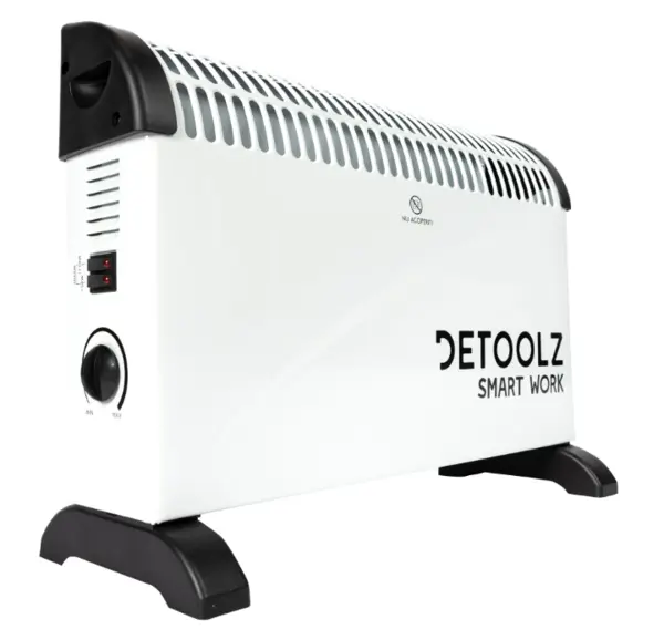 Convector,calorifer electric Detoolz, 2KW, 3 trepte de putere, cu termostat reglabil