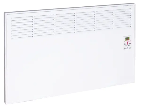 Convector de perete sau pardoseala iVigo DIGITAL EPK 1000 W White, control electronic, Termostat de siguranta, termostat reglabil, IP 24, pentru 12 mp, ERP 2018