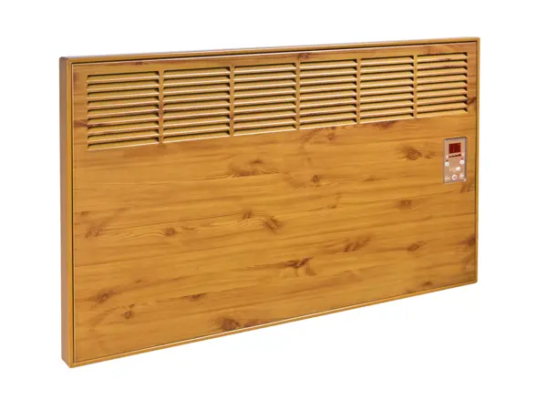 Convector de perete sau pardoseala iVigo EPK 2000 W Wood, control electronic, Termostat de siguranta, termostat reglabil, IP 24, pentru 24 mp, ERP 2018