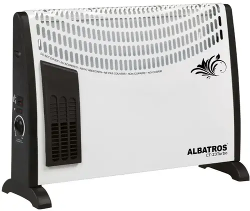 Convector electric Albatros CT-23TURBO, 3 trepte, 2000 W (Alb/Negru)