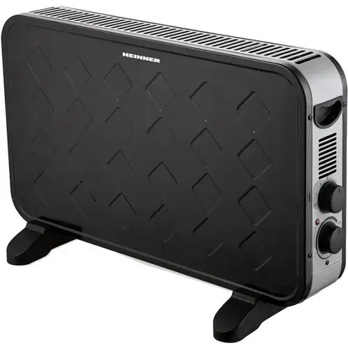 Convector electric Heinner HCVH-Y2000TBK, 2000W, 2 trepte de putere, Termostat reglabil (Negru)