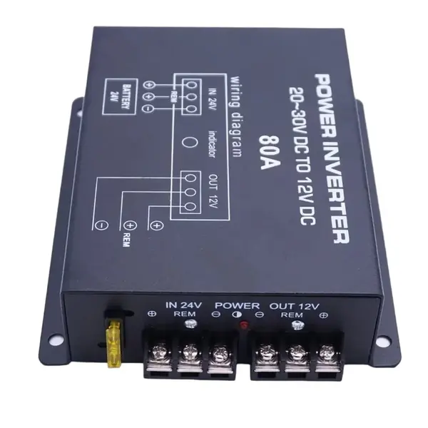 Convertor 24V la 12V 80A 700W 2 Ventilatoare Protectie Suprasarcina Metal