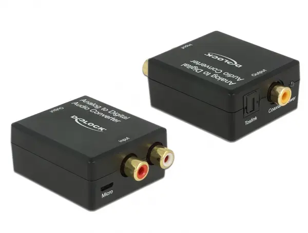 Convertor audio analog RCA la digital S/PDIF HD, Delock 63468