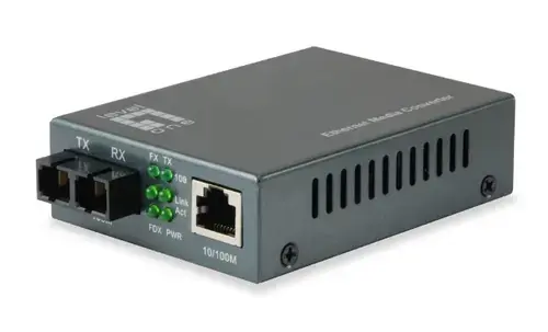 Convertor media, LevelOne, Plastic, 100Mbit/s, FVT-1101, Gri