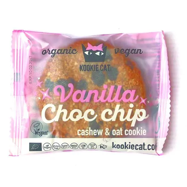 Cookie cu vanilie si ciocolata bio 50g Kookie Cat