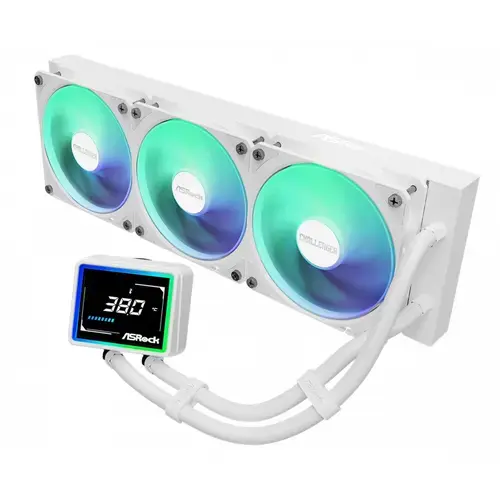 Cooler CPU AIO ASRock Challenger White 360 Digital, Radiator 360 mm, ARGB, 0-2100 RPM (Alb)