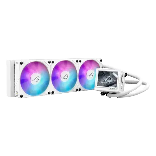 COOLER CPU AIO ASUS ROG RYUJIN III 360 ARGB Extreme, Racire cu Lichid, Display LCD 3.5inch (Alb)