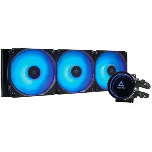Cooler CPU Chieftec Iceberg 360 RGB, 3 x 120mm, 500 - 2200 RPM, iluminare RGB (Negru)