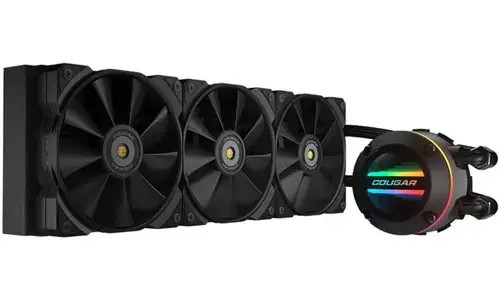Cooler CPU Cougar Poseidon GT 360 AIO, iluminare rgb, 3x120 mm, 2000 rpm, PWM (Negru)