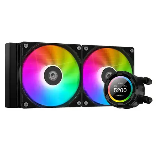 Cooler CPU cu lichid ID-Cooling SL240 XE, display LED, 2 x 120 mm, iluminare aRGB