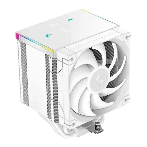 Cooler CPU DeepCool AK500 DIGITAL PRO, iluminare RGB, 120mm, 500 - 1750 rpm (Alb)
