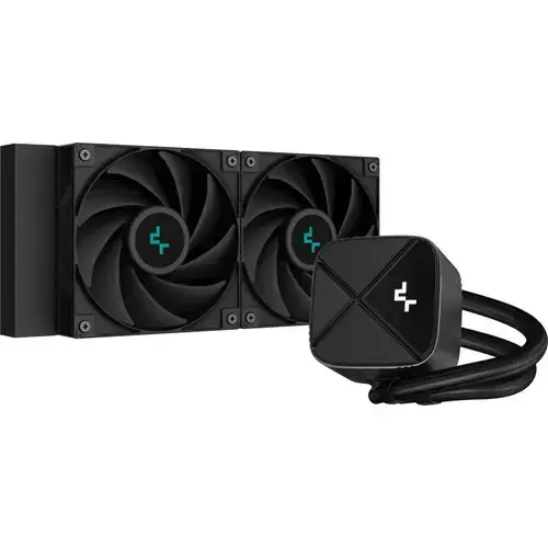 Cooler CPU DeepCool LS520S Zero Dark, 2x120 mm, 2250 rpm, PWM (Negru)