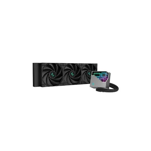 Cooler CPU DeepCool LT520, 2x vent. 120mm, 2250 rpm, negru, iluminare RGB