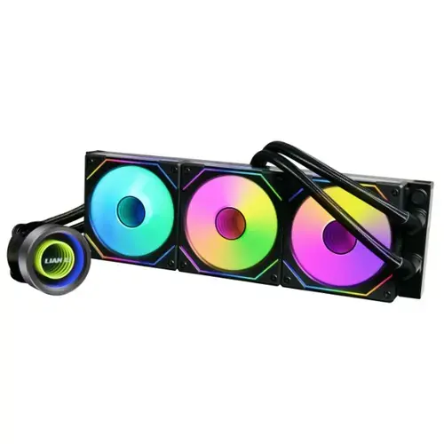 Cooler CPU Lian Li Galahad II 360 Trinity SL-INF, iluminare ARGB, 3x 120mm, 2100 rpm, PWM (Negru)