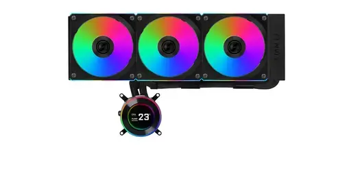 Cooler CPU Lian Li HYDROSHIFT II LCD-C 360CL, iluminare ARGB (Negru)