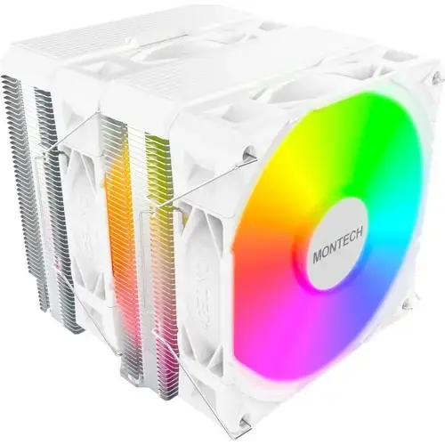Cooler CPU Montech NX600 ARGB, 800 - 2000RPM, 2 x 120 mm (Negru)