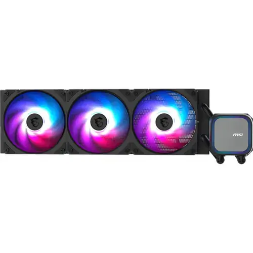 Cooler CPU MSI MAG CORELIQUID A13 360, Racire cu lichid, 3 x 120mm, RGB, Intel/ AMD, Negru