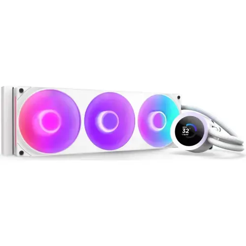 Cooler CPU NZXT Kraken Plus 360 RGB, AIO 360mm (Alb)