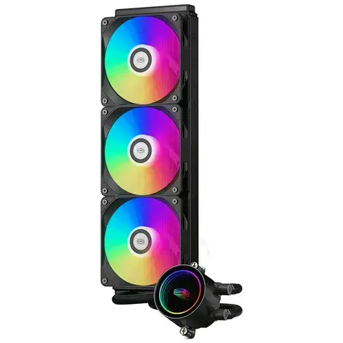 Cooler CPU PCCooler DA360 ARGB, 3 x 120mm, 400 - 1800 RPM, iluminare aRGB (Negru)