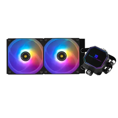 Cooler CPU Thermalright Frozen Prism 240 Black, 2 x 120mm, 1850 rpm, iluminare aRGB (Negru)